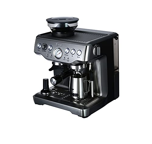 Sage Appliances Barista Express Espressomaschine und Kaffeemaschine mit Milchaufschäumer, Siebträgermaschine, SES875, Gebürsteter Edelstahl