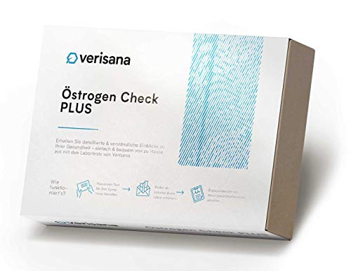 Verisana Östrogen Check Plus – Hormonspeicheltest auf Östrogene (Östradiol, Östriol, Östron) & Progesteron – Östrogenmangel feststellen – Wechseljahresbeschwerden