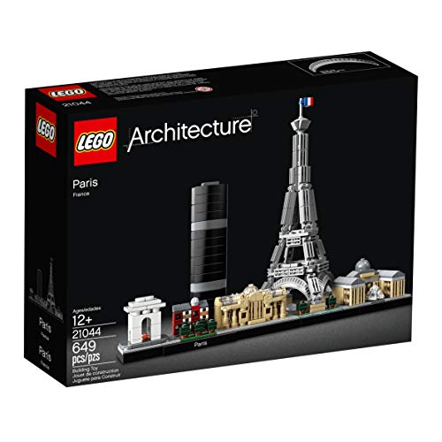 LEGO 21044 Architecture Paris, Modellbausatz mit Eiffelturm und Louvre-Modell, Skyline-Kollektion, Haus- und Raum-Deko, Geschenkideen für Sammler