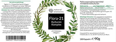 Kulturen Komplex - 21 Bakterienstämme + Bio Inulin - 180 magensaftresistente Kapseln (DRcaps®) - Laborgeprüft, hochdosiert und vegan