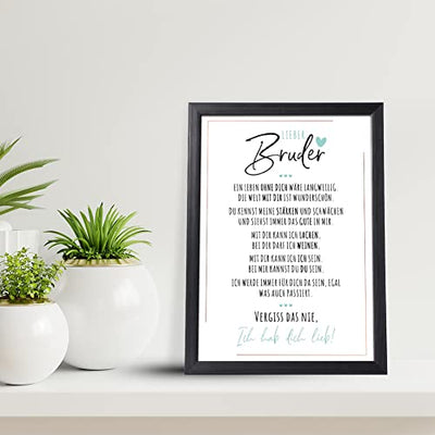 Definition Poesie Kunstdruck-Poster | Weihnachtsgeschenke Bruder Geschenk | Wandbilder Wohnzimmer | Weihnachten Geschenke für Bruder Geburtstag | Wanddeko Deko Wohnzimmer | DINA A4 ohne Rahmen Papier