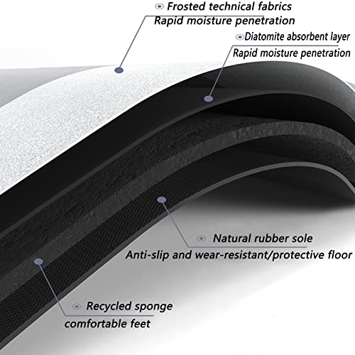JSSSM Kieselgur Badematte Kieselgur Schnell Trocknende Duschmatte rutschfeste Badezimmer-Fußmatten (Farbe : D, Size : 80X120CM)