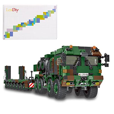 KOAEY Technik Militär Panzerträger Bausteine, 1912 Teile WW2 Militärischer Panzer Transporter LKW Modellbausatz Kompatibel mit Lego