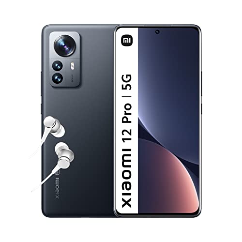 Xiaomi 12 Pro-Smartphone+Kopfhörer,12+256GB Handy ohne Vertrag,6.73"120Hz AMOLED Display,Snapdragon 8 Gen 1, 50MP Dreifach-Kamera,4600mAh,120W Xiaomi HyperCharge,Grau,2 Jahre Garantie+Amazon Exclusive