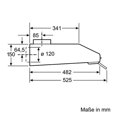 Bosch DUL63CC50 Serie 4 Unterbauhaube, 60 cm breit, Um- & Abluft, LED-Beleuchtung gleichmäßige Ausleuchtung, Drucktastenschalter, 3 Leistungsstufen, Metallfettfilter spülmaschinengeeignet, Edelstahl