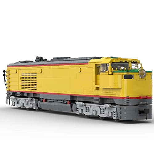 HIDEDE Technik Lokomotive Zug Bausteine, 4204 Teile Retro Zug Union Pacific 8500 GTEL MOC-106723 Modellbausatz Kompatibel mit Lego Technic Creator, 132.8 x 8 x 12.8cm