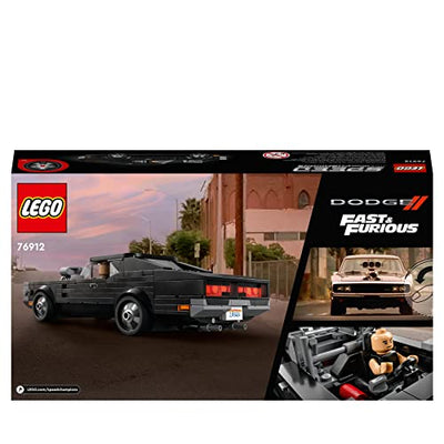 LEGO 76912 Speed Champions Fast & Furious 1970 Dodge Charger R/T, Spielzeug Auto-Modell zum Bauen für Kinder, Set mit Dominic Toretto Minifigur