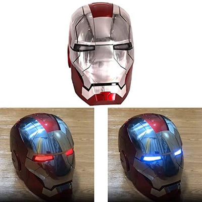 听雨轩 Iron Man Helm 1:1 Mk5 Voice Control Eyes mit Light Model Toys für Erwachsene Electric Wearable Wei-hnacht-sge-Schenk