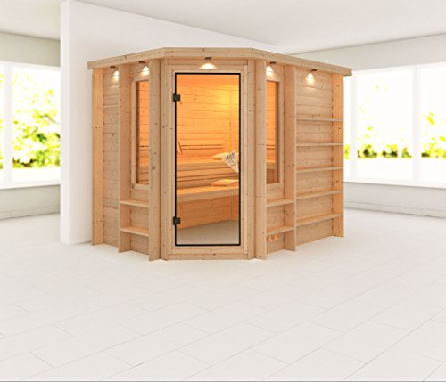 Riona - Karibu Sauna Premium inkl. 9-kW-Ofen