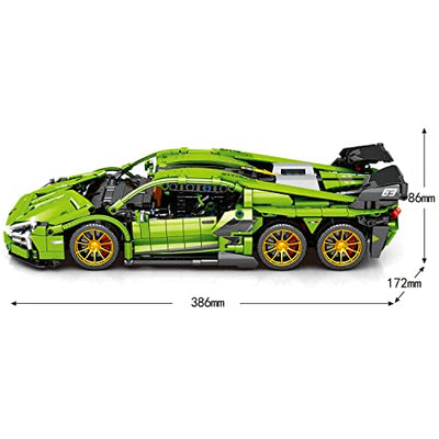 NEWRICE Supersportwagen-Bausteine Set,Autobau-Spielzeug im Maßstab 1:14 Rennwagen-Sammelmodell, für Jungen ab 12 Jahren, Erwachsene (1475 Stück)