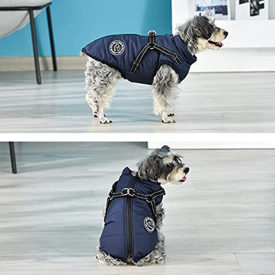 Savlot Hundejacke Winterweste Jacken Hundemantel Hundepullover Haustier Skifahren Kostüm Ärmellose Baumwolle Gepolsterte Weste Mit Brustgurt Gurt