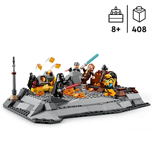 LEGO 75334 Star Wars Obi-Wan Kenobi vs. Darth Vader, Spielset mit Duell-Plattformen und Minifiguren, baubares Spielzeug für Kinder ab 8 Jahren