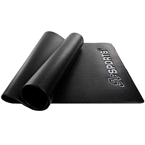 ScSPORTS Unterlegmatte, Schutzmatte für Fitnessgeräte, Laufband, Heimtrainer, Hantelbank, Sportgeräte, groß, schwarz, 160 x 80 x 0,6 cm