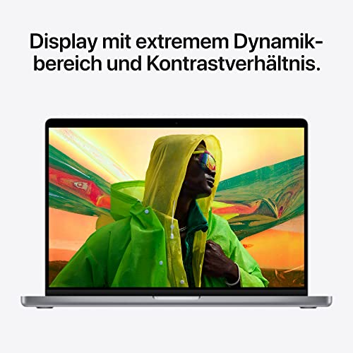 2021 Apple MacBook Pro (16", Apple M1 Pro Chip mit 10‑Core CPU und 16‑Core GPU, 16 GB RAM, 512 GB SSD) - Space Grau