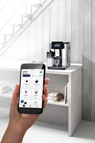 De'Longhi PrimaDonna Soul Perfetto ECAM 612.55.SB Kaffeevollautomat mit LatteCrema Milchsystem und Bean Adapt Technologie, 18 Rezepte, mit Farbdisplay- App-Steuerung, Silber/Schwarz