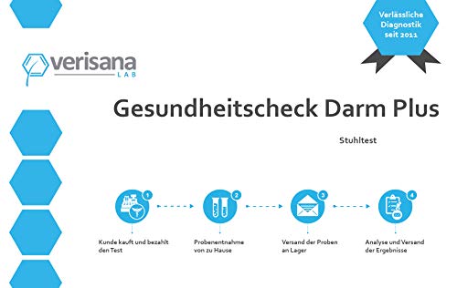 Gesundheitscheck Darm PLUS – Stuhltest für Leaky Gut/Durchlässiger Darm, Candida, Darmbakterien & Darmflora Status, Helicobacter-pylori, Alpha-1-Antitrypsin, Darmentzündungen – inkl. Laborbericht