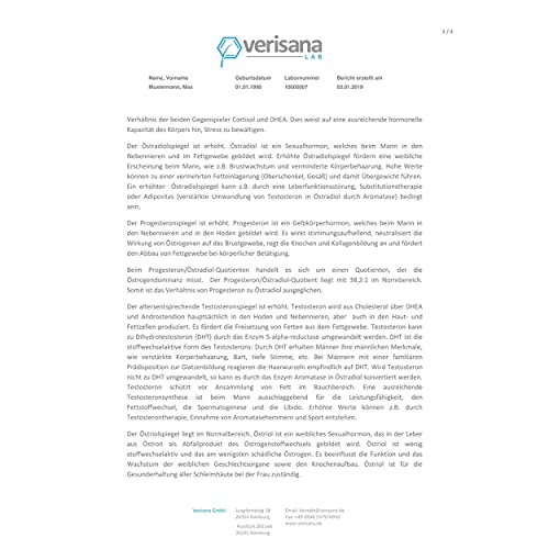 Verisana Hormonprofil PLUS | 6 Sexual- und Stresshormone in einem Hormontest | Umfassende Analyse | Einfach & schnell per Speicheltest