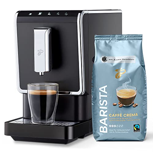 Tchibo Kaffeevollautomat Esperto Caffè 1.1 inkl. 1kg Barista Caffè Crema für Caffè Crema und Espresso, Anthrazit