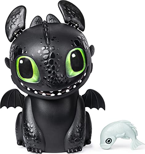 Dreamworks Dragons 6046183 Ohnezahn Babydrachen Ei, Hatching Dragon, Ohnezahn zum Ausbrüten, Soundeffekte, Kopf - und Bauchsensoren, interaktiv