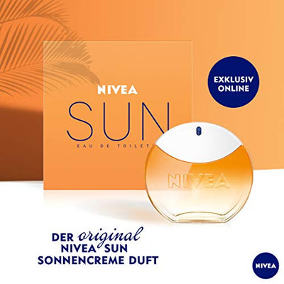 NIVEA SUN Eau de Toilette (30 ml), NIVEA SUN EDT mit dem Original NIVEA SUN Sonnencreme Duft, sommerlicher Duft im ikonischen Parfum-Flakon