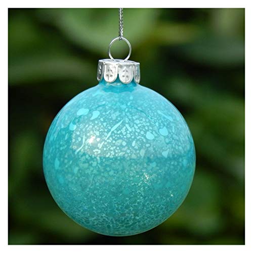 Weihnachtskugel Dekoration Weihnachtskugeln Durchmesser = 8 cm 48pcs / pack Sky Blue handgemachte Weihnachtsglasanhänger Handmalerei Glas Weihnachtskugel Hauptdekoration ( Size : 48pcs 8cm globe )