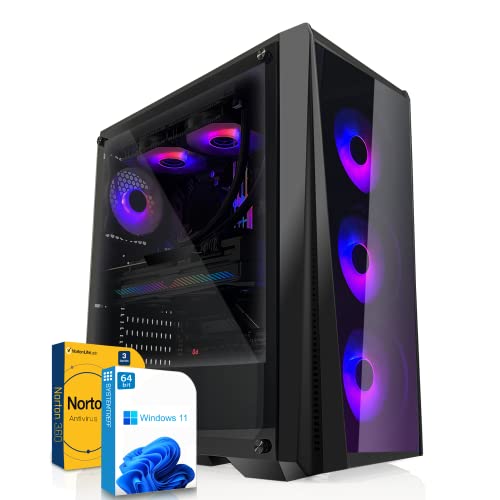 SYSTEMTREFF® Gaming PC AMD Ryzen 5 4500 6x4.1GHz | Nvidia GeForce RTX 3060 12 GB DX12 | 512GB M.2 NVMe | 32GB DDR4 RAM | Windows 11 | WLAN Desktop Computer Rechner für Gamer, Zocker & Streamer