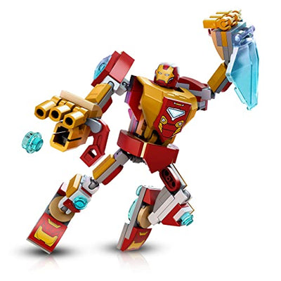 LEGO 76203 Marvel Iron Man Mech, Figur zum Sammeln, Superhelden-Spielzeug für Kinder ab 7 Jahren, Avengers Actionfigur