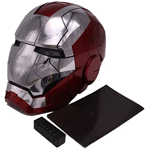 听雨轩 Iron Man Helm 1:1 Mk5 Voice Control Eyes mit Light Model Toys für Erwachsene Electric Wearable Wei-hnacht-sge-Schenk