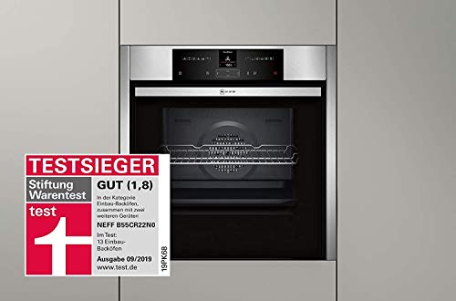 NEFF B55CR22N0 Einbau-Backofen N70 / 60 cm / A+ / 71 l / Edelstahl / Slide&Hide / ShiftControl / Pyrolyse / 12 Betriebsarten