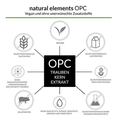 OPC Traubenkernextrakt - 240 Kapseln für 8 Monate - Laborgeprüftes OPC aus europäischen Weintrauben