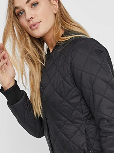 VERO MODA Damen Vmhayle Ss20 3/4 Noos Quilted Jacket, Schwarz, XL EU