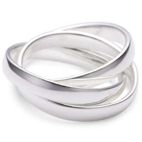 VINANI Damen 3er-Ring Silber 925 rund Gr: 56 R3R56