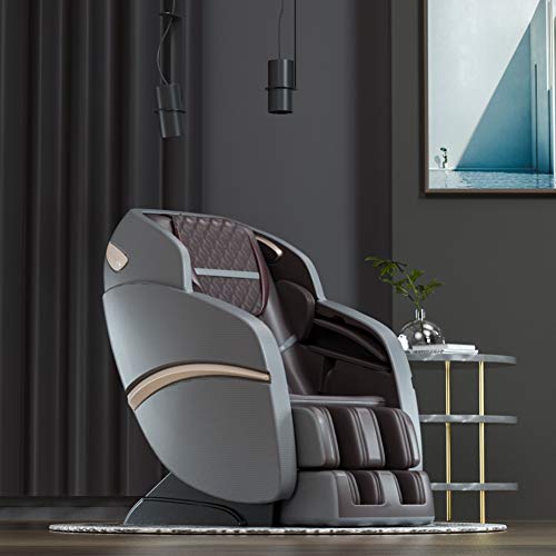 SUFUL S6 Massagesessel für den ganzen Körper,3D-Robotische Hände,Fußmassagerolle ，SL-Spur，Shiatsu-Massage ，Rückenheizung ，Bluetooth Lautsprecher ，Multifunktionaler Massagesessel （Brown Gray）