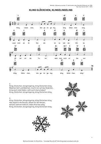 Weihnachtslieder für Blockflöte - mit Liedtexten & Akkordsymbolen für Gesang/Gitarre/Klavier - inkl. MP3/MIDI Download