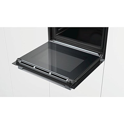 Bosch HRG6769S6 Serie 8 Smarter Einbau-Backofen mit Dampfunterstützung, 60 x 60 cm, Made in Germany, Pyrolyse Selbstreinigung, Bosch Assist Backeinstellung auf Knopfdruck, PerfectBake Backsensor