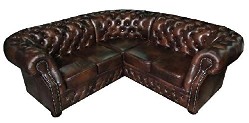 JVmoebel Ecksofa Sofa Ledersofa Polster Couch Eck Garnitur Chesterfield Wohnlandschaft