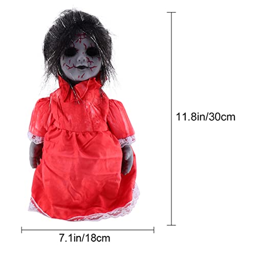 TOYANDONA 4 Stück Liefert Horror Leuchtendes Outdoor- Halloween für Sound- Baby ohne Soundbar Licht Und Figur Gruselige Deko- Puppe mit Schrecklicher Batterie Kostümpuppenpuppe mit Stimme