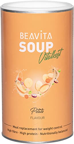 BEAVITA Diät Suppe mit Kartoffeln & Gewürzen (540g Dose) für 9 Suppen zum Abnehmen, nährstoffreicher Mahlzeitenersatz Shake, Kalorien sparen & Gewicht reduzieren mit Diät Shakes zum Abnehmen