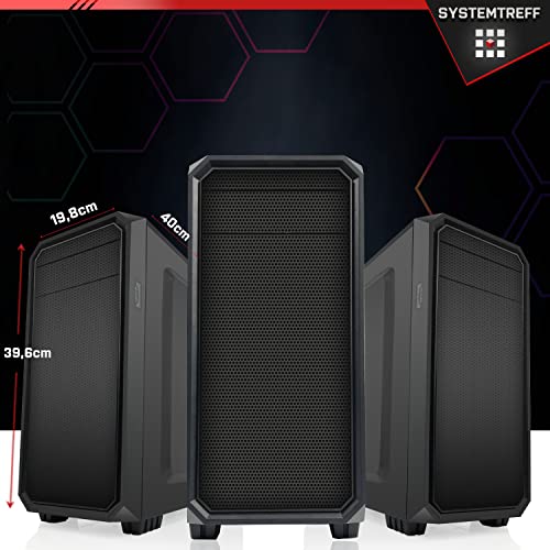 SYSTEMTREFF® Office PC AMD Athlon 3000G 4 Threads 3.5GHz | AMD Radeon RX Vega3 4K HDMI DX12 | 256GB SSD | 16GB DDR4 RAM | Windows 11 | WLAN Silent Desktop Computer Rechner für Büro Business Multimedia