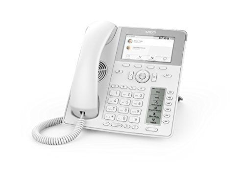 Snom D785 IP Telefon, SIP Tischtelefon Farbe + SmartScreen, 12 SIP-Identitäten, Sensorhakenschalter, Bluetooth, USB, 48 selbstbeschriftende Schlüssel (12 physische), Weiß, 00004392