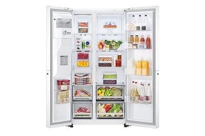 Lg amerikanischer kühlschrank 91cm 635l no-frost weiß gslv70swtf