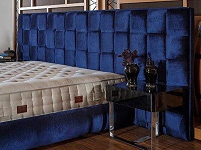 Salford Boxspringbett - Navyblau 200 x 200 cm