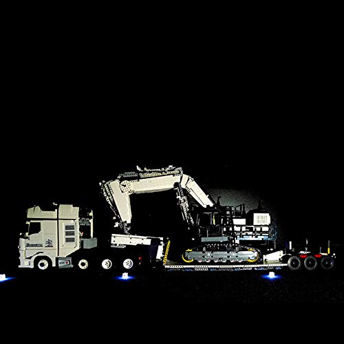 Foxcm Technik Bagger Liebherr R 9150 Modell, 4342 Teile Ferngesteuert Bagger Bausteine Raupenbagger Modellbausatz Kompatibel mit Lego Technik