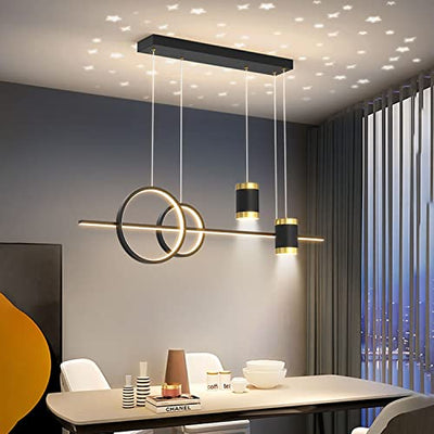 LED Pendelleuchten Esstisch Dimmbar Hängeleuchte mit Fernbedienung Esstischlampe Sternenhimmel Design Hängelampe Wohnzimmer Höhenverstellbar Modern Kreativität Esszimmer Küche Bar kronleuchter 100cm