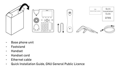 Snom D785 IP Telefon, SIP Tischtelefon Farbe + SmartScreen, 12 SIP-Identitäten, Sensorhakenschalter, Bluetooth, USB, 48 selbstbeschriftende Schlüssel (12 physische), Weiß, 00004392