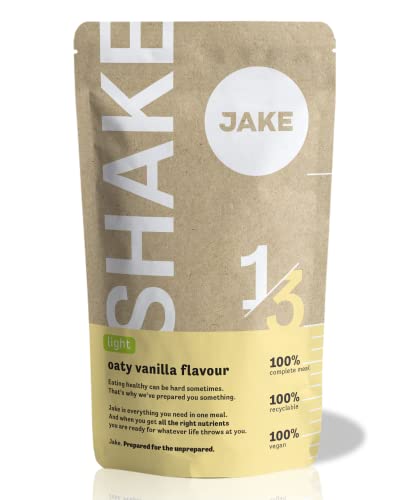 Jake Mahlzeitenersatz-Shake LIght, Vanille, Vegan Trinkmalhzeit Pulver- Unterwegs - 26 Vitamine und Mineralstoffe- 40 Mahlzeiten X116G