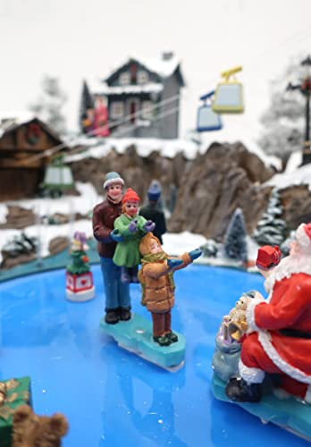 25 twentyfive Weihnachtsdeko: Weihnachtsdorf am Berg, mit Seilbahn, Skipiste und Schlittschuhläufern am See, mit Bewegung, Licht, Musik