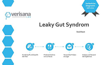 Leaky Gut Syndrom Stuhltest | Bei Magen Darm, Durchfall | Stuhltest zum Nachweis für Durchlässigen Darm | Verisana