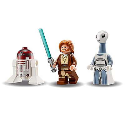 LEGO 75333 Star Wars Obi-Wan Kenobis Jedi Starfighter, Spielzeug zum Bauen mit Taun We, Droidenfigur und Lichtschwert, Angriff der Klonkrieger Set