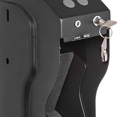 BananaB Stahl Security Gun Box mit Sicherheitskennwort und 2 Schlüssel tragbare Gun Box Safe 4 X AA-Batterie Waffen Tresor für Hause Sicherheit (Sicherheitskennwort und Schlüssel)